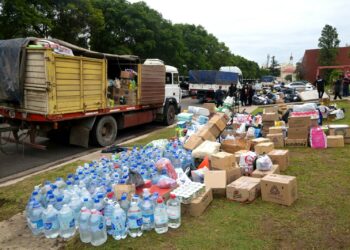 Más de 60.000 kilos de donaciones partieron hacia Bahía Blanca