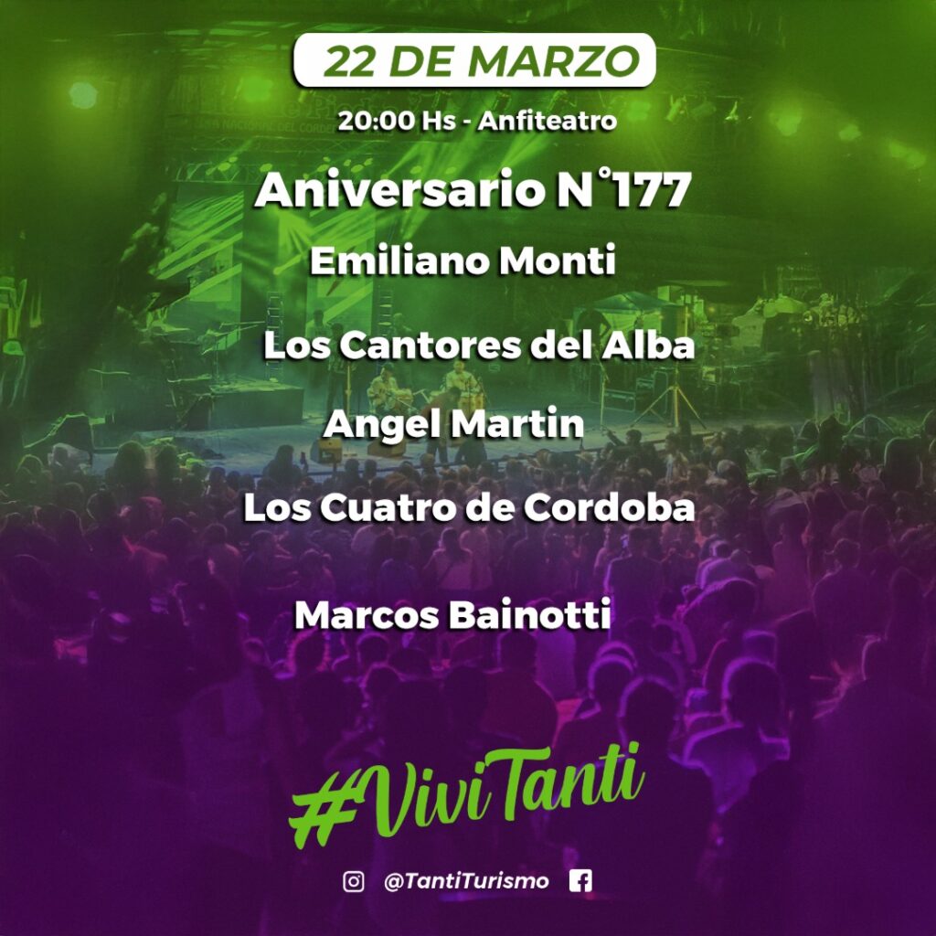 Gran celebración en Tanti por sus 177 años