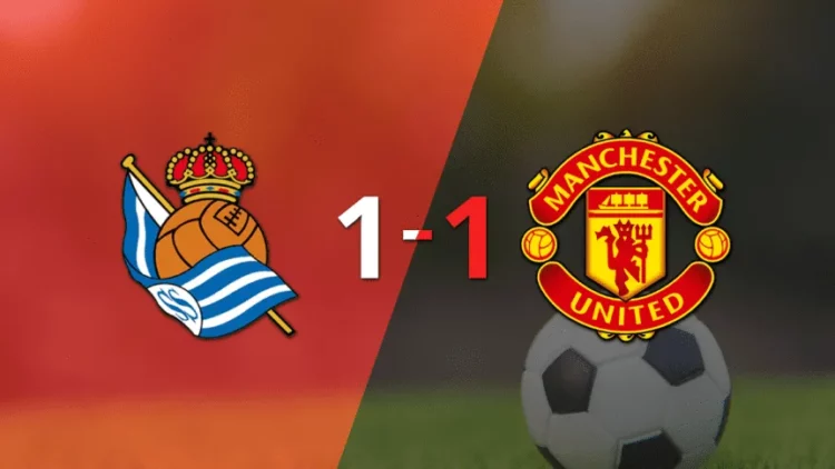 Manchester United empató ante Real Sociedad y dejó abierta la llave en la Europa League