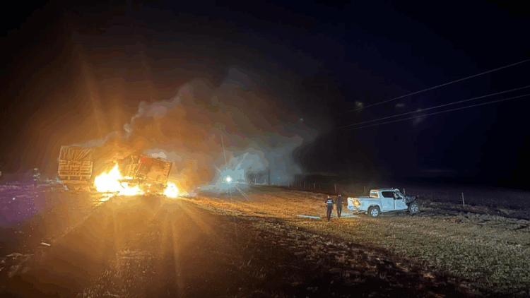 El accidente fatal ocurrió entre las localidades de Hernando y General Fotheringham. Foto: Policía de Córdoba.