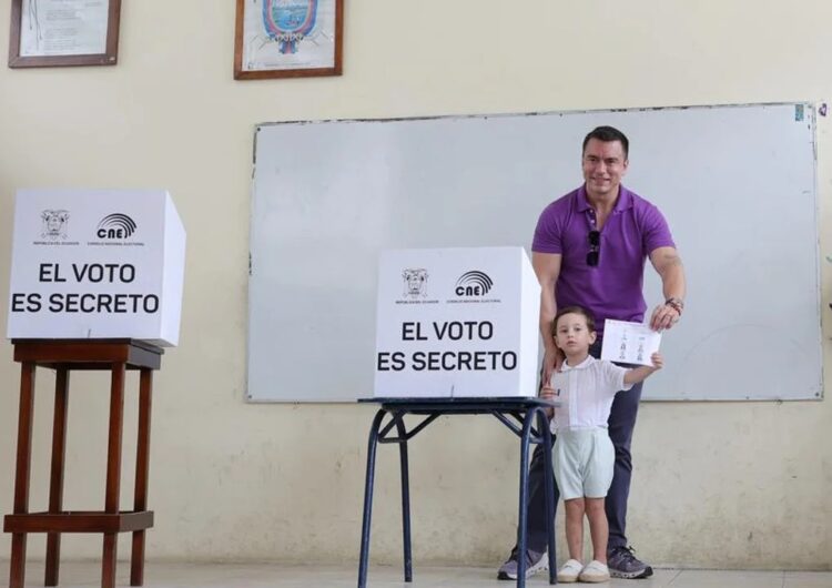 Daniel Noboa el día del balotaje.