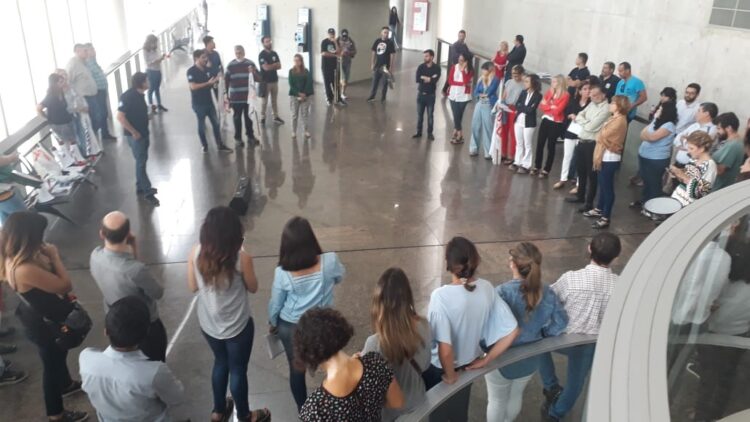 Asamblea de los empleados judiciales.