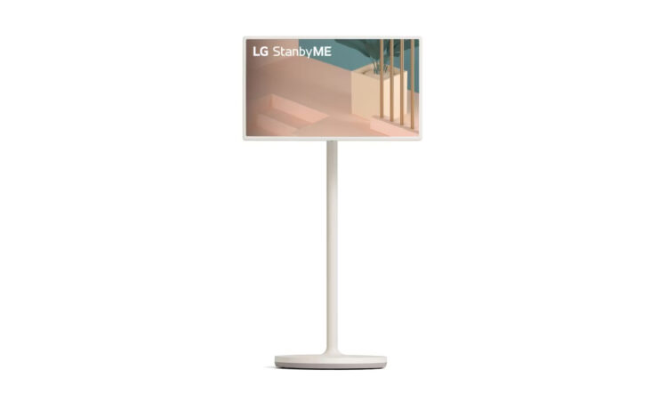 El televisor con pantalla táctil y soporte autoportante.