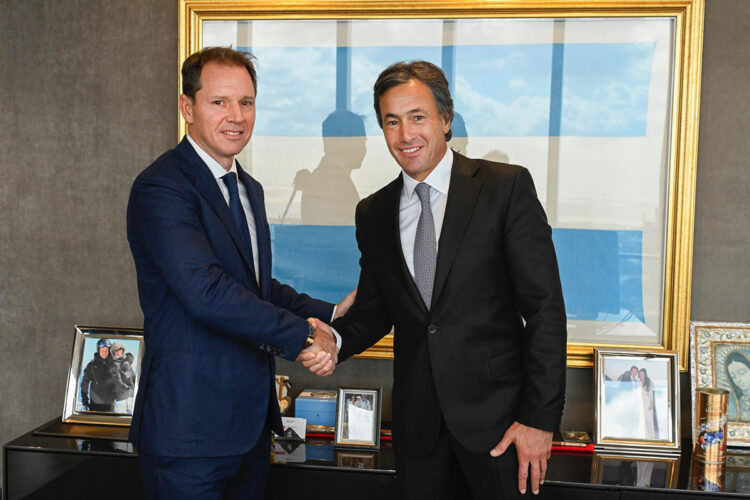 Joge Brito con el nuevo CEO de Banco Macro, Juan Parma.
