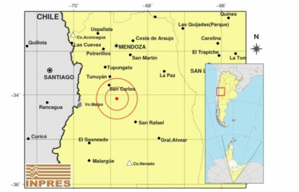 Un fuerte sismo sacudió a Mendoza esta mañana