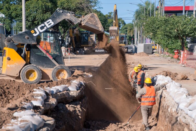Avanza el 30% de la obra del desagüe pluvial en avenida Sagrada Familia