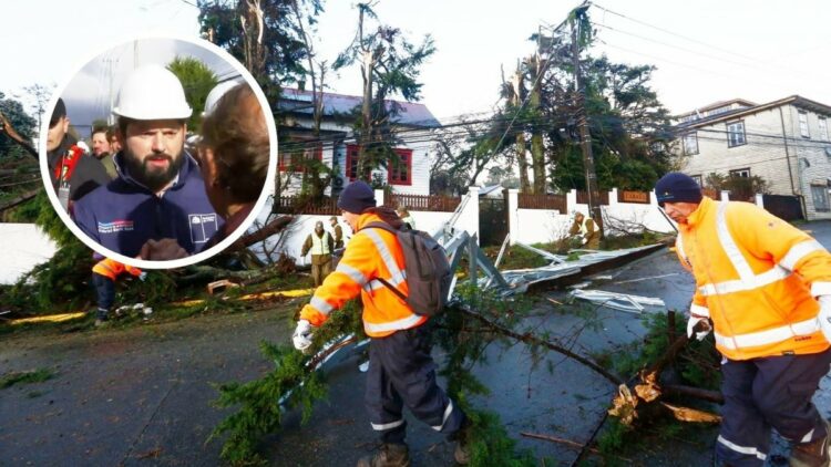 Gabriel Boric,
Presidente de Chile,  en Puerto Varas y recorre los puntos más afectados de la ciudad tras el paso del tornado