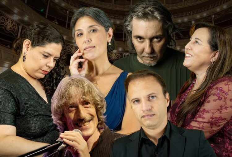 Los intérpretes Andrea Mellia, Gisele Tobares, Marina Acuña, Fabricio Rovasio, Luis Lewin y Germán Nager subirán al escenario el jueves.