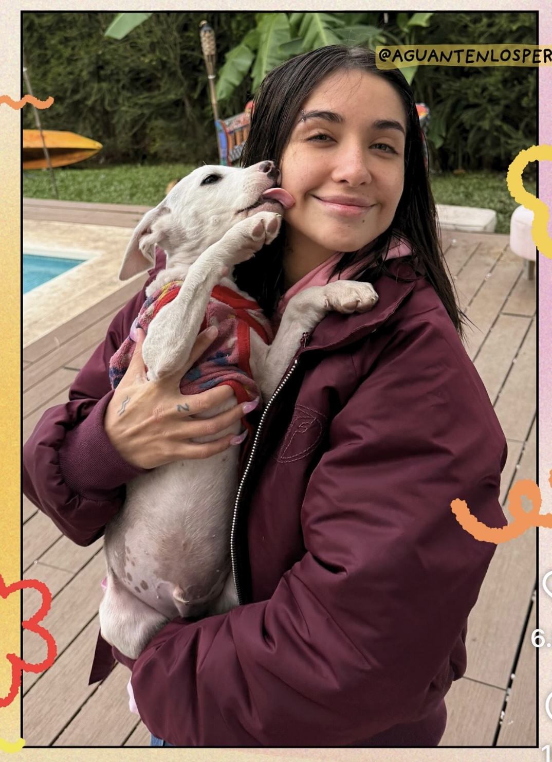 María Becerra rescató seis perros en Campana y promueve adopciones