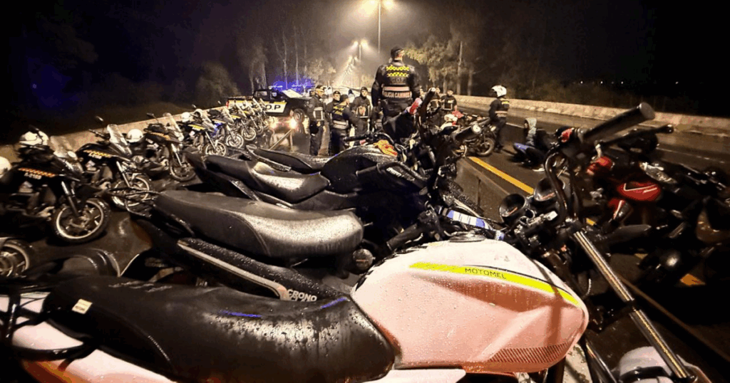 Fuerte operativo por picadas ilegales en Villa Allende: 29 detenidos y un policía herido