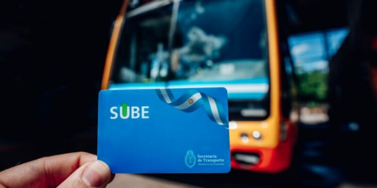 Tarjeta SUBE para el transporte urbano.