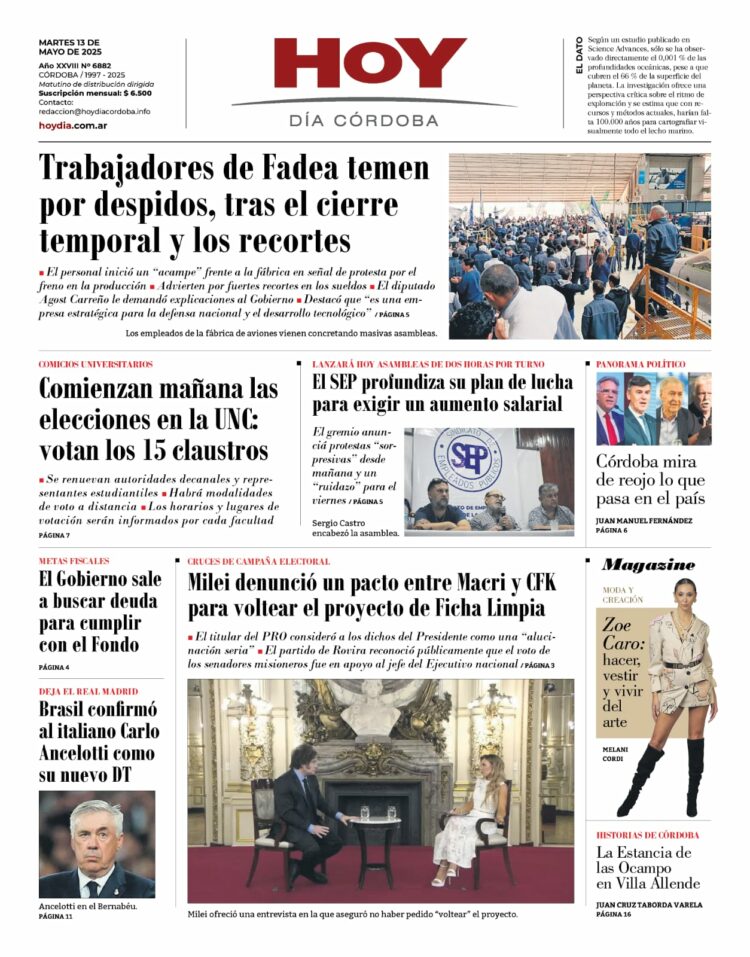 Tapa del día 13/05