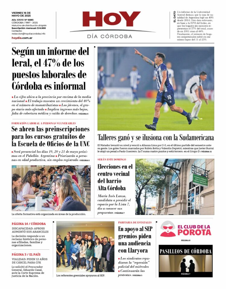Tapa del día 16/05