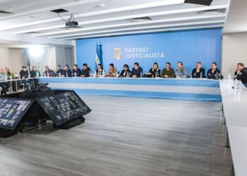 Intendentes de todo el país reunidos en la sede nacional del justicialismo. Cristina Kirchner