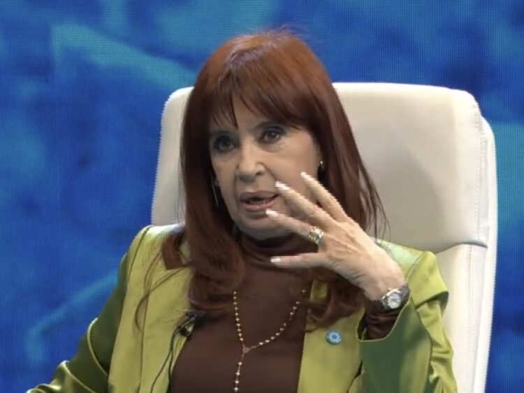 La ex presidenta, anoche en el canal C5N.