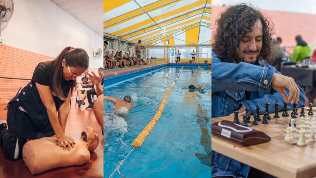 Cursos gratuitos de guardavidas, natación, RCP y ajedrez
