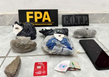 Elementos incautados. Villa María