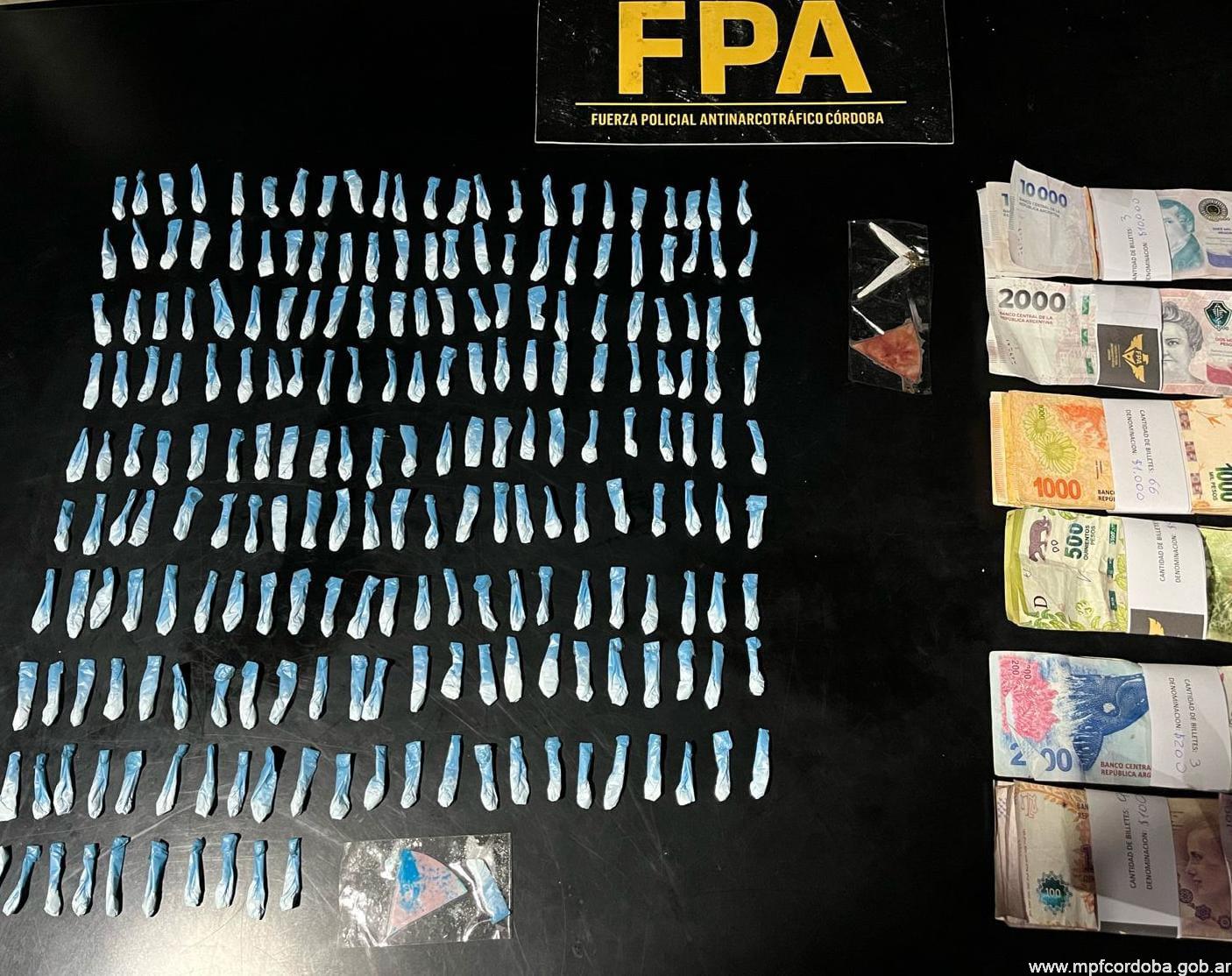 Desbarataron una organización narco que operaba en Córdoba, Villa del Totoral y Cañada de Luque Drogas incautadas.