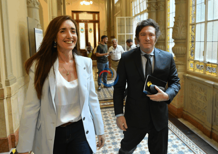 Milei y Villarruel celebran el Día de la Bandera en actos diferenciados.