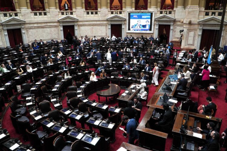 El recinto del Senado de la Nación.