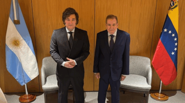 Milei y Urrutia se reunieron en Madrid.