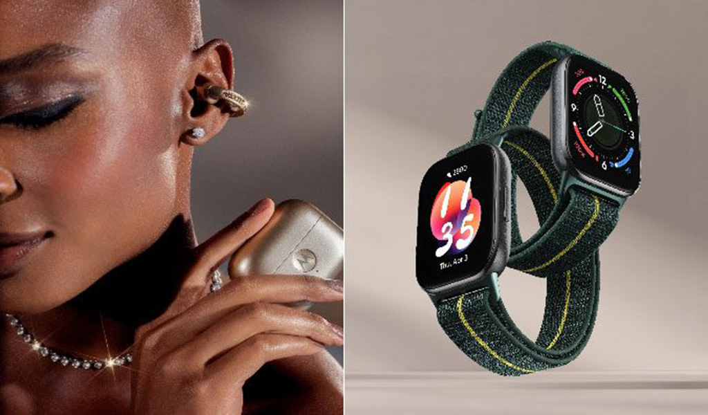 Las nuevas familias Razr y Edge ya se venden el país Auriculares y smartwatch, nuevos integrantes del ecosistema de Motorola.