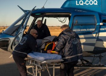 Rescate aéreo a un turista accidentado en el Cerro Champaquí