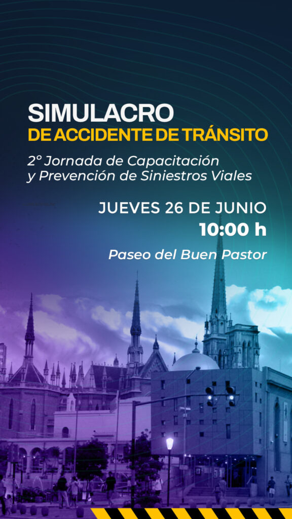 Harán un simulacro de siniestro vial en el Paseo del Buen Pastor
