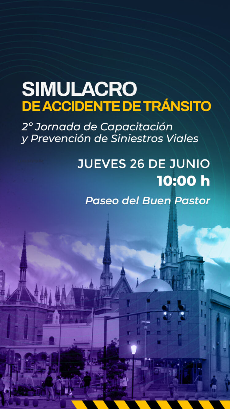 Harán un simulacro de siniestro vial en el Paseo del Buen Pastor