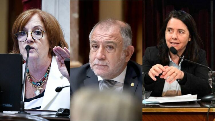 Senadores por Córdoba Alejandra Vigo, Luis Juez y Carmen Álvarez Rivero.