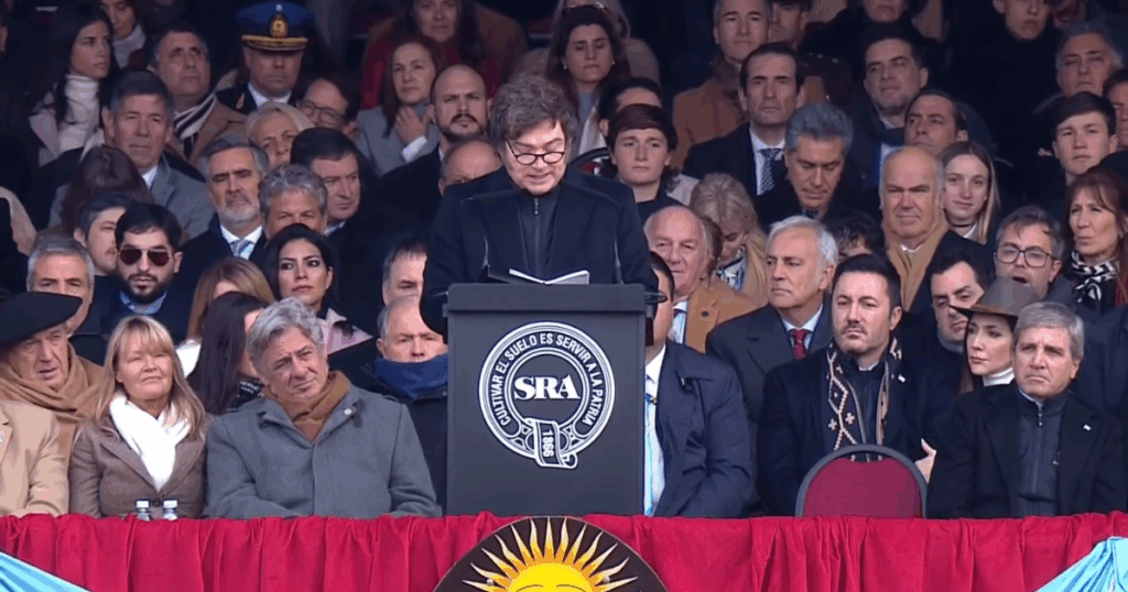 Milei anunció baja de retenciones al agro durante su discurso en La Rural
