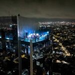 Realizaron anoche un ejercicio de rescate a 120 metros de altura Realizaron anoche un ejercicio de rescate a 120 metros de altura