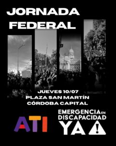 El sector de discapacidad se moviliza este jueves por la Ley de Emergencia El sector de discapacidad se moviliza este jueves por la Ley de Emergencia
