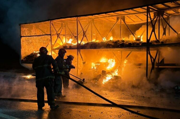 El hecho no dejó personas heridas, pero generó preocupación por la magnitud del fuego y las pérdidas materiales.
