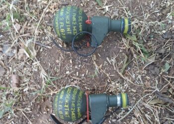 Hallaron dos granadas en un contenedor de basura