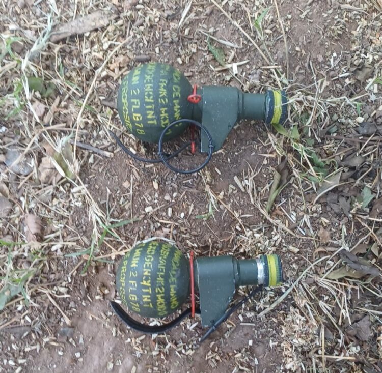 La Brigada de Explosivos intervino y trasladó los artefactos para su análisis.