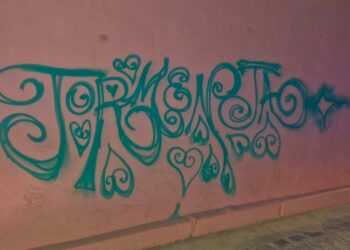 Detuvieron a una joven por realizar grafitis en el Archivo Histórico