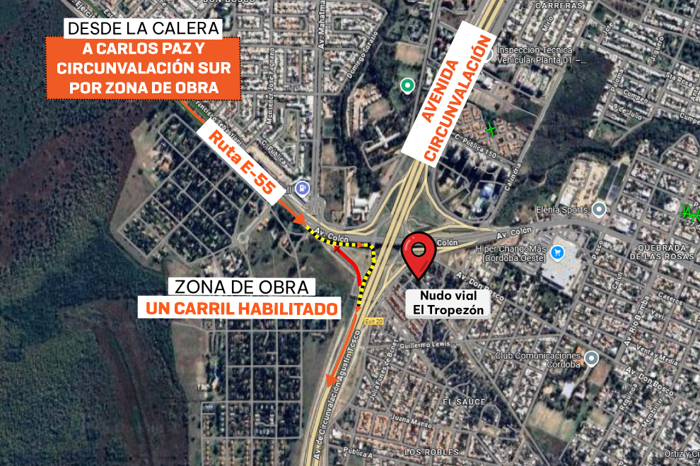 Es como consecuencia de las reparaciones que lleva adelante la empresa Aguas Cordobesas en la zona.