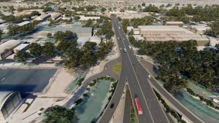 Comenzó la construcción del altonivel en la Av. Vélez Sarsfield, en la zona urbana de Ruta 36