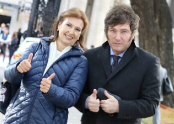 Diana Mondino y Javier Milei.