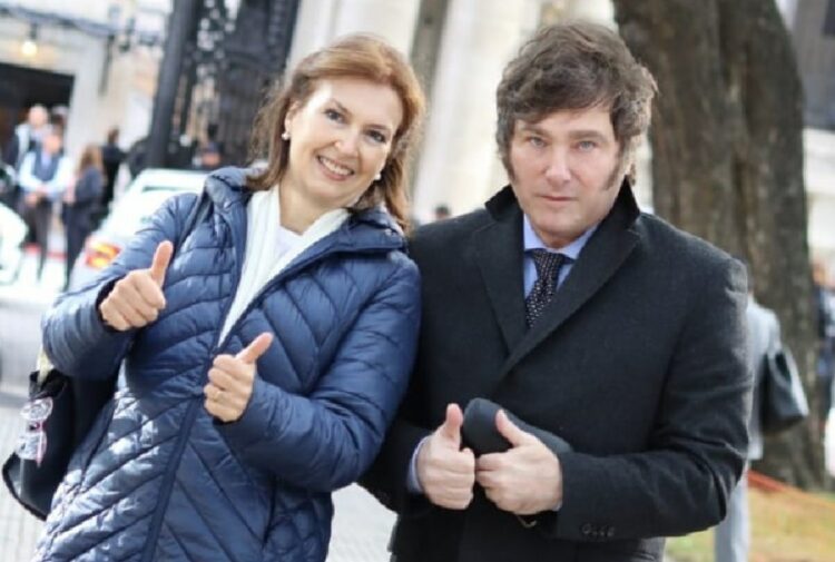 Diana Mondino y Javier Milei.