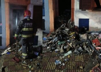 Incendio en Los Paraísos: un hombre resultó hospitalizado con quemaduras