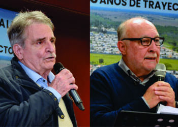 Cr. Julián Benassi, fundador y asesor general, y el Dr. Carlos Moro, presidente de Cooperativa Horizonte.