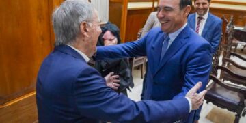 Pullaro y Schiaretti respaldaron a Valdés y buscan apuntalar la agenda federal Juan Schiaretti y Gustavo Valdés.