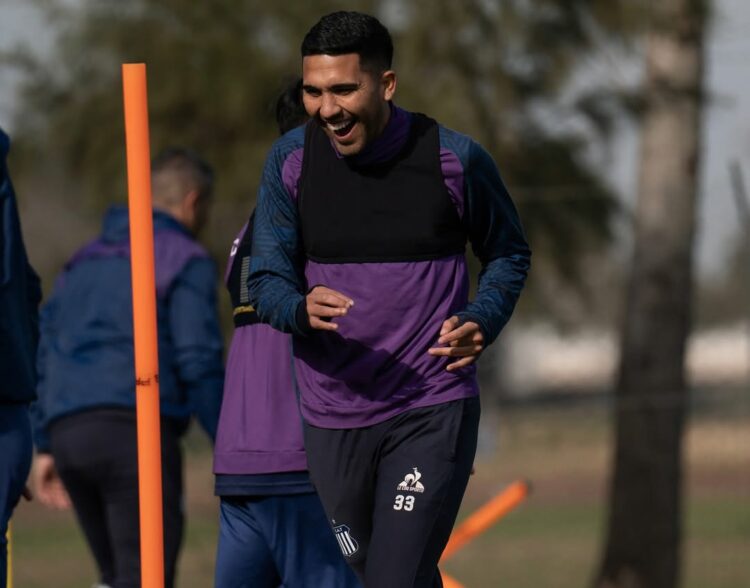 Emanuel Reynoso, en el entrenamiento del miércoles en el CARD.