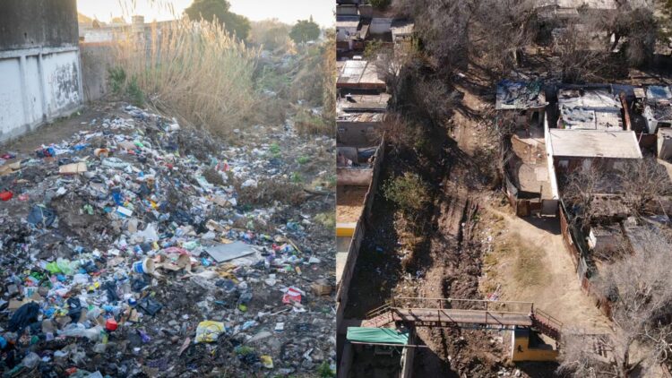 Antes y después del asentamiento Villa Gran Chaparral.