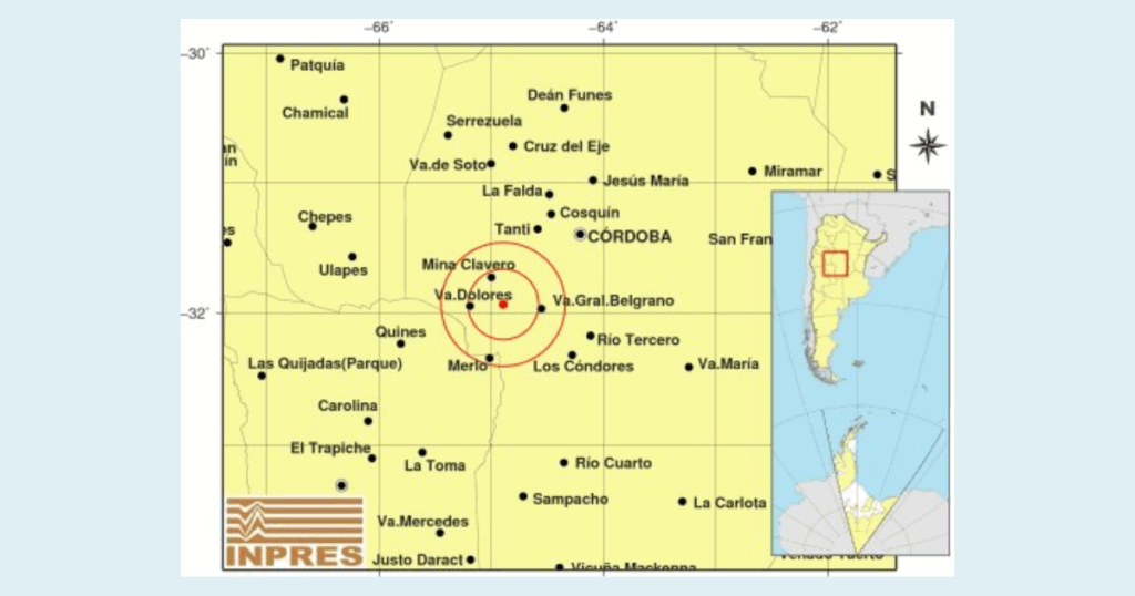 Un sismo de magnitud 3.1 se registró en Córdoba y se sintió en Villa Dolores y Villa General Belgrano