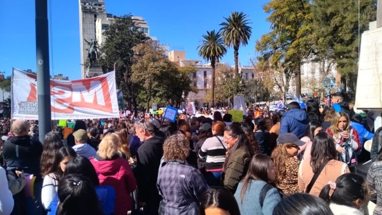 Movilización en la Plaza San Martín, Córdoba.