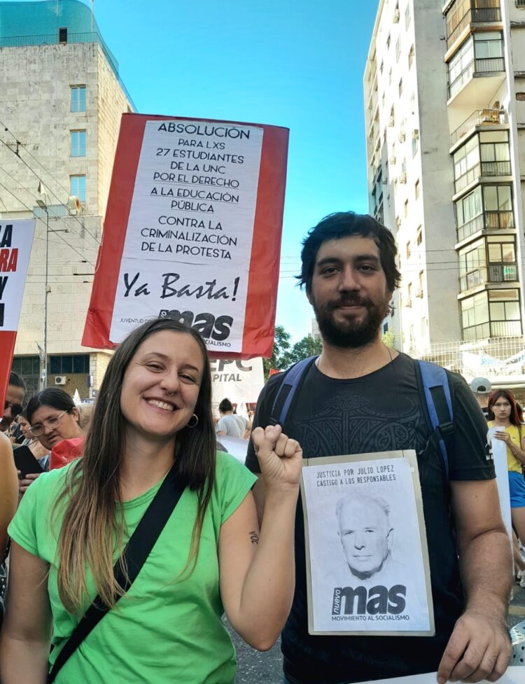 Julia Di Santi y Franco Bergero, candidatos a diputados del Nuevo Más.