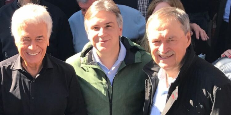 José Manuel De la Sota, Martín Llaryora y Juan Schiaretti.